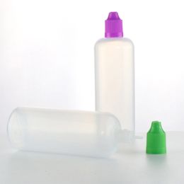 wholesale plastic e liquid bottles UK - Colorful Childproof Lids 120ml Plastic Dropper Bottle 4OZ For E Liquid