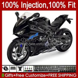 Injection Mold Body For BMW S-1000 S1000 S 1000 RR S1000RR 19 20 21 22 Bodywork 21No.50 S 1000RR S-1000RR 2019 2020 2021 S1000-RR 19-21 Glossy black 100% Fit OEM Fairing