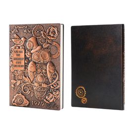 2021 new arrival owl journal notebook retro pirate strap notepad PU material diary book stationery supplier