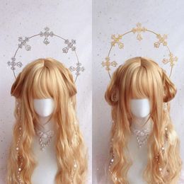 Hair Clips & Barrettes KC Headband Godmother's Virgin Mary Gothic Cosplay Baroque HeadwearRetro Lolita Notre Dame's Cross