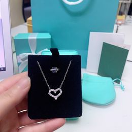 925 silver necklace creative Valentine's Day set necklace earrings heart-shape fashion