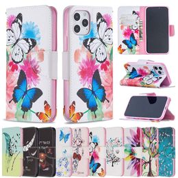 Printed Pattern Flip Wallet TPU in inner Cover Phone Case For iPhone 14 13 12 Mini 11 Pro XS Max XR X 7 8 6S Plus SE2