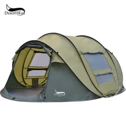 Desert Automatic Pop up Tent 3 4 Person Outdoor Instant Setup 4 Season Waterproof for Hiking Camping Travelling 220113