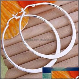 Hoop & Hie Earrings Jewelry Sier Plated 55Cm Circle Hoope High Quality,Wholesale Price Factory Store Women Drop Delivery 2021 Rd9Qj
