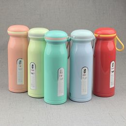 380ML Vacuum Flask mug Hand Warmer Portable 304 Stainless Steel Shaker Cup To Keep Cold Cute Water Bottle Home Drinkware