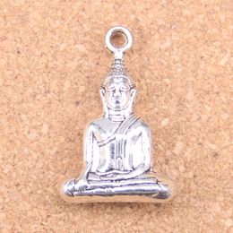 11pcs Antique Silver Bronze Plated meditate buddha Charms Pendant DIY Necklace Bracelet Bangle Findings 35*23mm