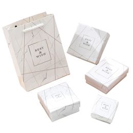 Various Sizes White Bracket Package Boxes Printed Mother's Day Gift Packing Box of Earring Pendant Jewellery Necklace Keychain