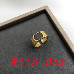 Designer Ring Women Fashion Men Rings Letters Buckled Unisex Jewelry Circlet Accessories Gift 2 styles