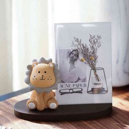 Nordic Ins 4 5 6 Inch Po Frame For Children's Baby Pictures Desk Desktop Creative Astronaut Lion Deer Cute Lovely Small Ornam