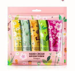 5pcs/lot images Hand Cream Plant Extract Fragrance Moisturising Nourishing suit Oil-control Anti-chapping wrinkle Care 30g