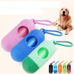 Pet Dog Dispenser Garbage Case Included Pick Up Waste Poop Bags Dog Pet Supplies Household Cleaning Tool 8 ColorsWholesale