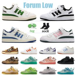 mens school shoes Australia - High quality Bad Bunny Mens Designer Shoes Womens Forum Low Brown Pink Easter Egg Back to School Dipped Solar Pink OG Bright Blue Yoyogi Park Sports Sneakers Trainers
