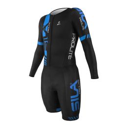 Racing Sets Sila Team Custom Skating Suit Skin Men Speed Roller Skate Triathlon Set Ciclismo Jumpsuit No Cushion