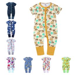 Baby Romper Boys Girls Jumpsuit Outfits Short Sleeve Clothes Infant Unisex Babies One-pieces Carton Roupas de Bebes