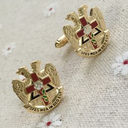Masons Cuff Links Sleeve Button Pins Scottish Rite Rose Croix Cross 32 Degree Masonic Masonry mason Cufflink