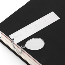 Blank sublimation ruler bookmarks heart pendant heat transfer blank material DIY Photo frame rulers products