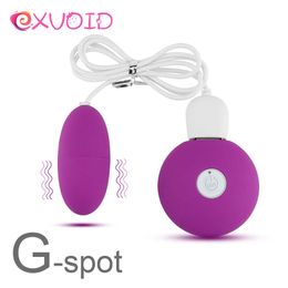 EXVOID Vibrating Jump Egg Bullet Vibrators Clitoral G Stimulato Remote Egg Vibrato 20 Mode USB Rechargeable Sex Toys for Women P0818