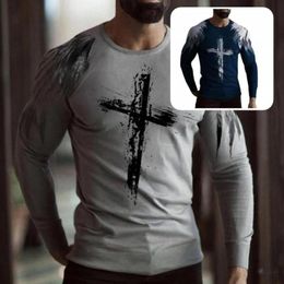 Men's Casual Shirts Eye-catching Great Individual Men Shirt Soft Spring Round Neck For Going Out