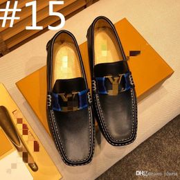 l5 21ss Leather Luxury Men Shoe Classic Comfortable Casual genuine Leather Shoes handmade outdoor Men Loafers Shoes Flats Moccasins Shoes