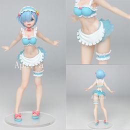 Rem Anime Re:life in a Different World From Zero Exq Rem Swimsuit Ver Pvc Action Figure Figurine Model Toys Gift Action Figure T200704 Q0522