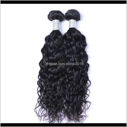 Brazilian Virgin Human Hair Natural Water Wave Unprocessed Remy Hair Weaves Double Wefts 100G/Bundle 2Bundle/Lot Can Be Dyed Bleached Txeaq
