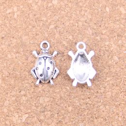 143pcs Antique Silver Bronze Plated beetle bug Charms Pendant DIY Necklace Bracelet Bangle Findings 17*11mm