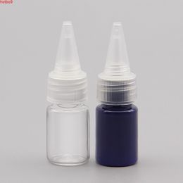 New arrival 6ml(50pcs/lot) Plastic Recycle Bottles with Pointed Cap Cosmetic transparent/blue Vial Dropper Useful Containergoods