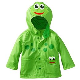 2 3 4 5 6 Y Baby Rain Coat for Kids Clothes Girls Green Frog Red Bee Cute Hooded Waterproof Raincoat Boy Windproof Trench Jacket 2126 Q2