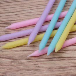 40pcs in 5 Boxes Colourful Birthday Candles Birthday Party Decoration Slender Cake Candles Long Cake Candle