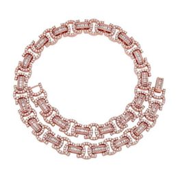Topgrillz Kubanische Halskette, 13 mm, Zirkonia, Damen, modischer Hip-Hop-Schmuck, als Geschenk Q0809
