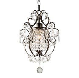 Modern Crystal Chandelier Farmhouse Ceiling Light Decor Lamp for Dining Living Room Bedroom Restaurant Home