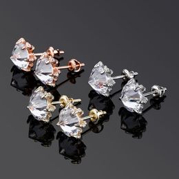 Simple Stud Earring Women With Iced Out Cubic Zirconia Earrings Cute Romantic Fashion Jewelry For Girl