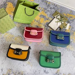 2021 new retro fashion bag gold buckle ten font Colour matching decorative leather saddle bag One Shoulder Messenger Handbag