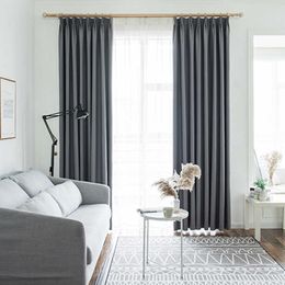 High Quality Blackout Curtains for Living Room Window Treatment for Bedroom Solid Silk Fabric Curtain Drapes Blinds Home Decor 210712