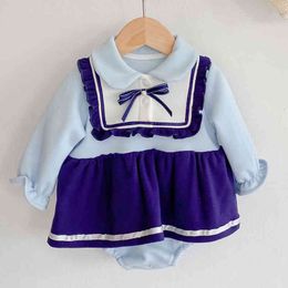 Autumn Winter Toddler Clothing Baby Girls Rompers Kids Girl Thicken 210429