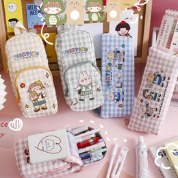 Pencil Bags Arrival Waterproof Canvas Multi Layers Desktop Storage Folder Document Pens Stationery Organiser case