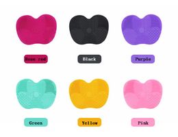 22.5*17*1.5cm Silicone Makeup brush cleaner Pad applicator Scrubber Board Gel Cleaning Mat Hand Tool