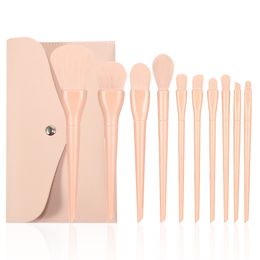 In Stock!!Makeup Brushes Set 10pcs/set 4colors Candy Colors Professional Eyeshadow Eyebrow Foundation Powder Blush Blending Brushes Cosmetic Tool
