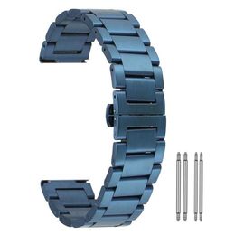 Watch Bracelet 20mm Watches Strap Clasp Watchband 22mm Wristwatch Band Stainless Steel 18mm 24mm Citurini Di Acciaio Per Orologi H0915