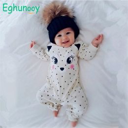 Infant Clothing Baby Girls Romper Cute Cartoon Print Long Sleeve Jumpsuit Autumn born Girl Clothes Toddler Outfits 210816