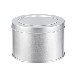 Metal Round Boxes Aluminium Tin Cans With Clear Top Window Packaging Jar For Home Baking Mould Cake Pan
