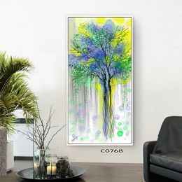 100% Hand painted Abstract Painting Tree of Life Modern Canvas Oil Painting Home Decor Wall Art C 0768