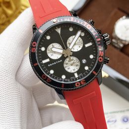 2021 New Six stitches luxury mens watches All dial work Quartz Watch high quality 1853 Top Brand chronograph clock Rubber belt men fashion accessories gifts style