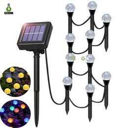 Solar Lawn Lamps Crystal Bubble Ball String lights 10 15 20 30LEDs Waterproof Landscape Light For Outdoor Pathway Park