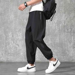 Summer Quick Dry Baggy Sweatpants Men Sportswear Black Jogger Pants Male Zip Pockets Track Trousers Plus Size 6XL 7XL 8XL 210715