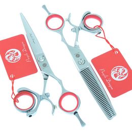 Hair Scissors Purple Dragon 5.5/6 Inch Professional Swivel Thumb Barber Cutting Thinning Shears Salon Haircut A0118B