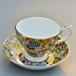 Ceramic Breakfast Coffee Cup And Saucer Set Minimalist Bone China Creativity Cups Luxury High Quality Caneca Mugs BC50BD & Saucers