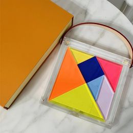 Luxury Tangram 7 Piece Outdoor Games Activities Jigsaw Puzzle Colorful Square IQ Game Brain Teaser Intelligent Educational Toys for Kids