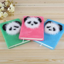 Cute Panda style Plush Notebooks A5 notepads Portable Travel Diary Planner Notepad Stationery School Journal Winter for Girl Gift