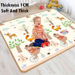 Thicken 1cm Foldable Baby Play Mat Xpe Puzzle Mat Educational Children's Carpet in the Nursery Climbing Pad Kids Rug Games Toys 210816